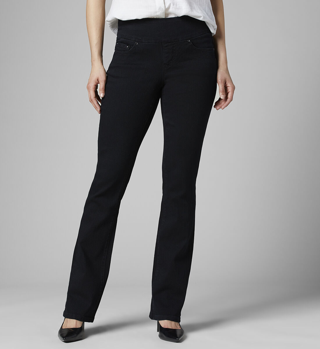 Paley Mid Rise Bootcut Jeans Side